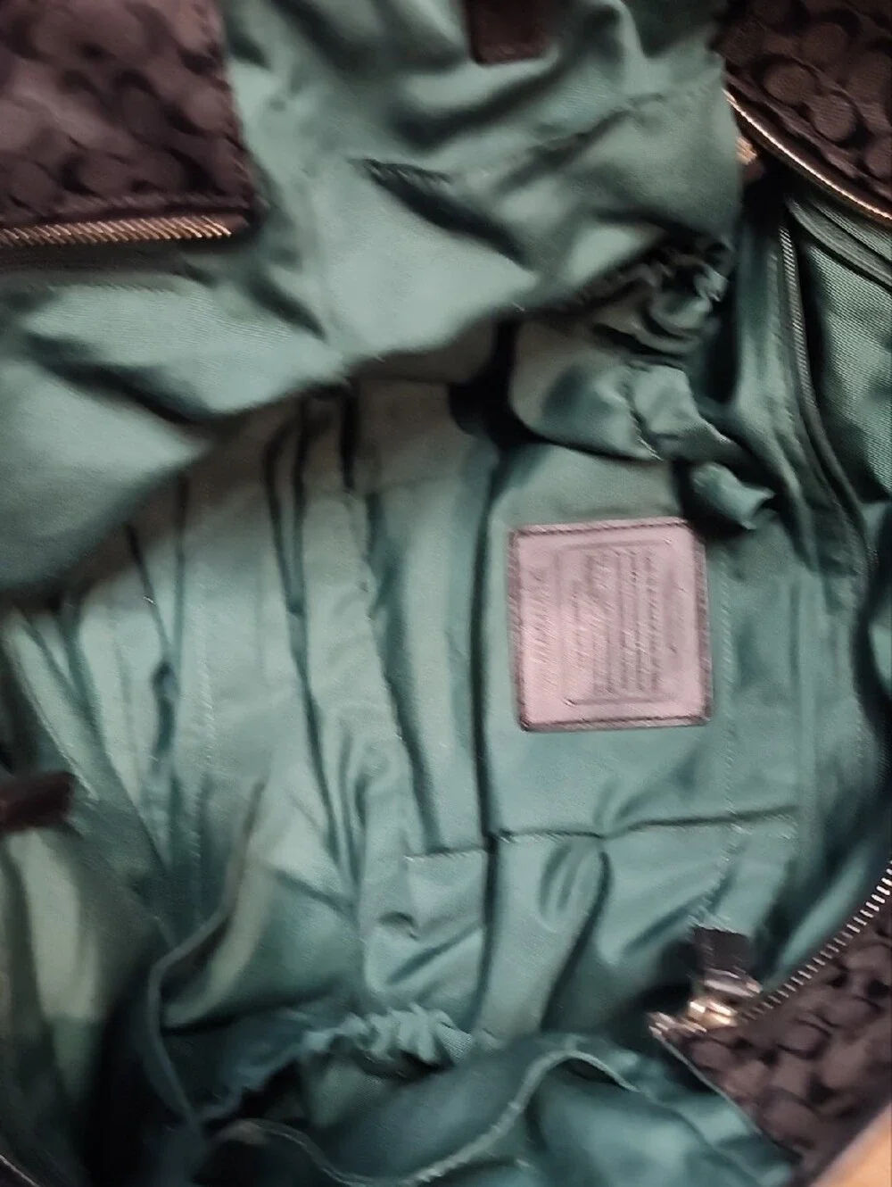 Coach Black Signature Jacquard Laptop Tote